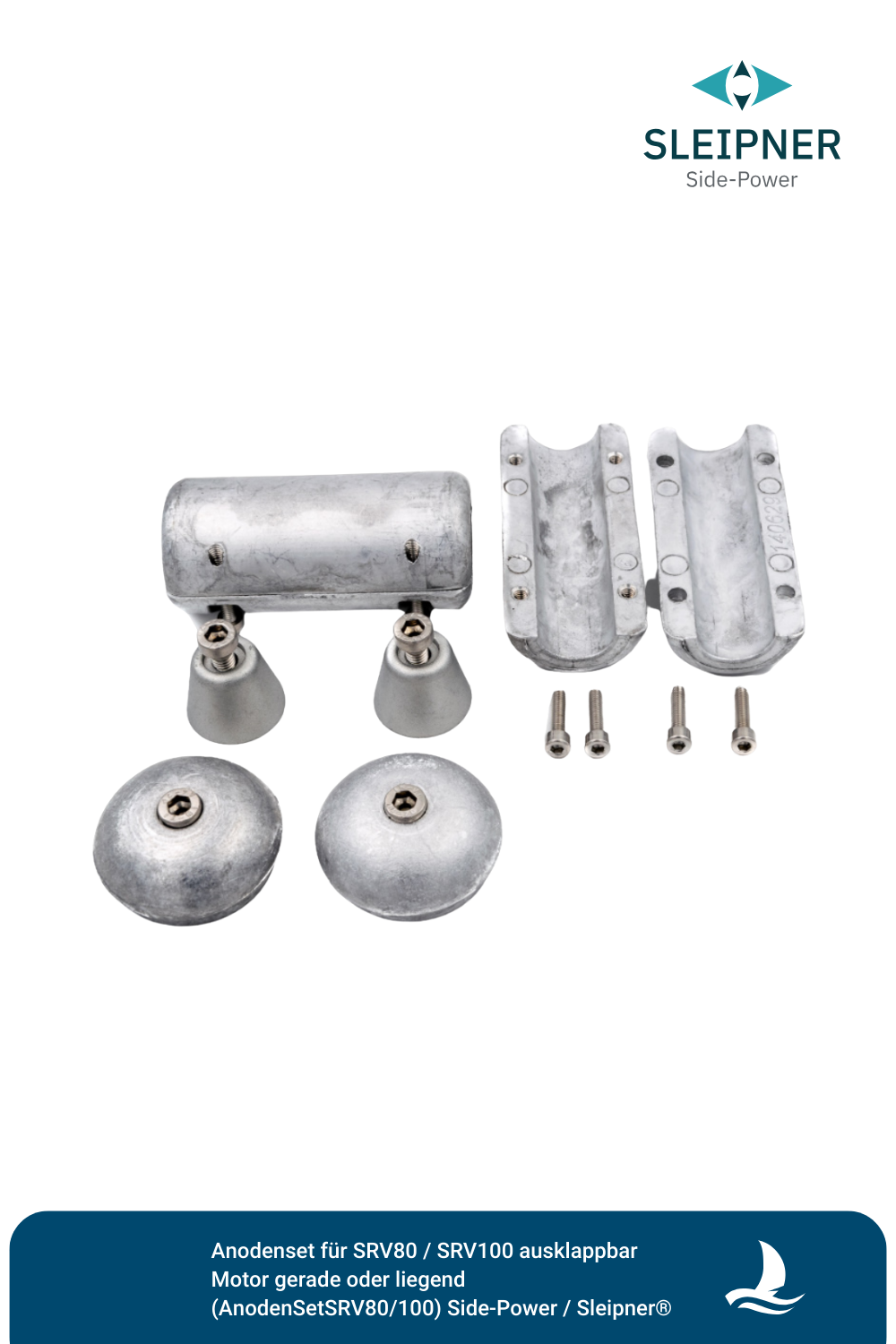 Anodenset für SRV80 / SRV100 ausklappbar Motor gerade oder liegend (AnodenSetSRV80/100) Side-Power