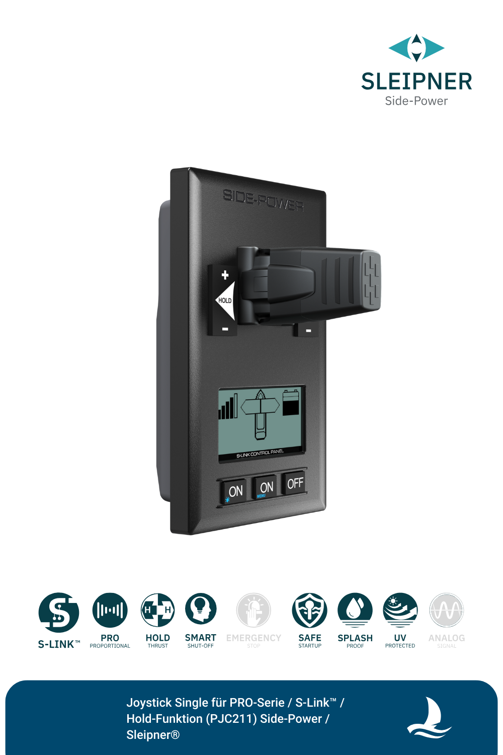 Joystick Single für PRO-Serie / S-Link™ / Hold-Funktion (PJC211) Side-Power / Sleipner®