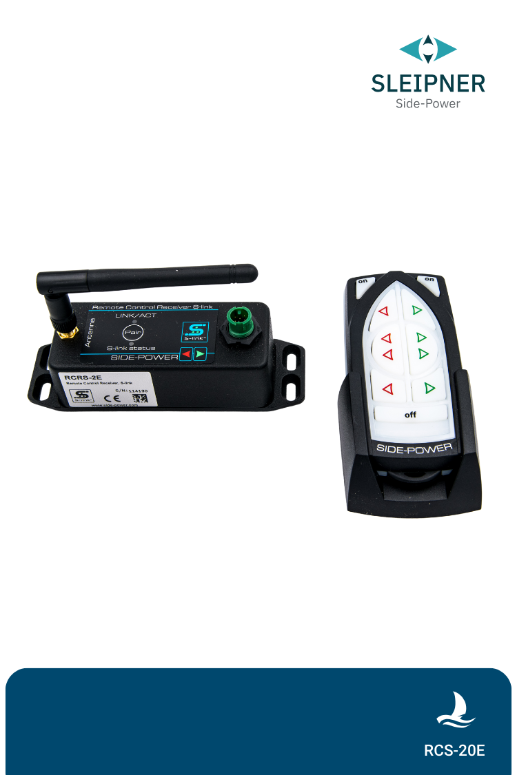 Fernbedienung S-Link™ komplett mit Basis-Station mit Handsender für Sleipner® Bug/Heckstrahlruder (RCS-20E)