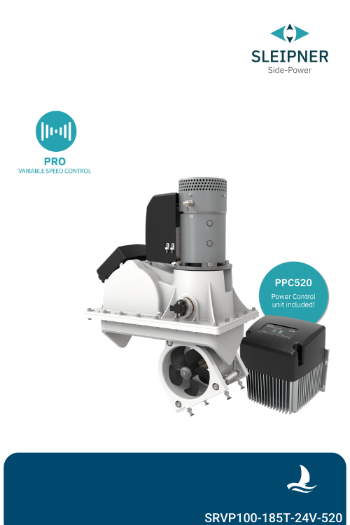 SRVP80 PRO ausklappbares Bug/Heckstrahlruder in 24V (SRVP80/185T-24V) Side-Power / Sleipner®24V