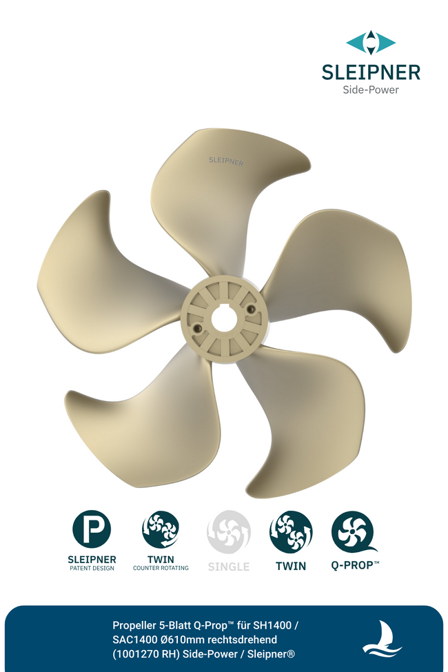 Propeller 5-Blatt Q-Prop™ für SH1400 / SAC1400 Ø610mm rechtsdrehend (1001270 RH) Side-Power