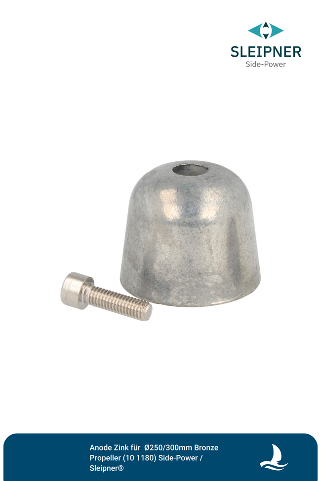 Anode Zink für alle Sleipner® Strahlruder mit Ø250 / Ø300mm Tunnel mit Bronze Propeller (10 1180)
