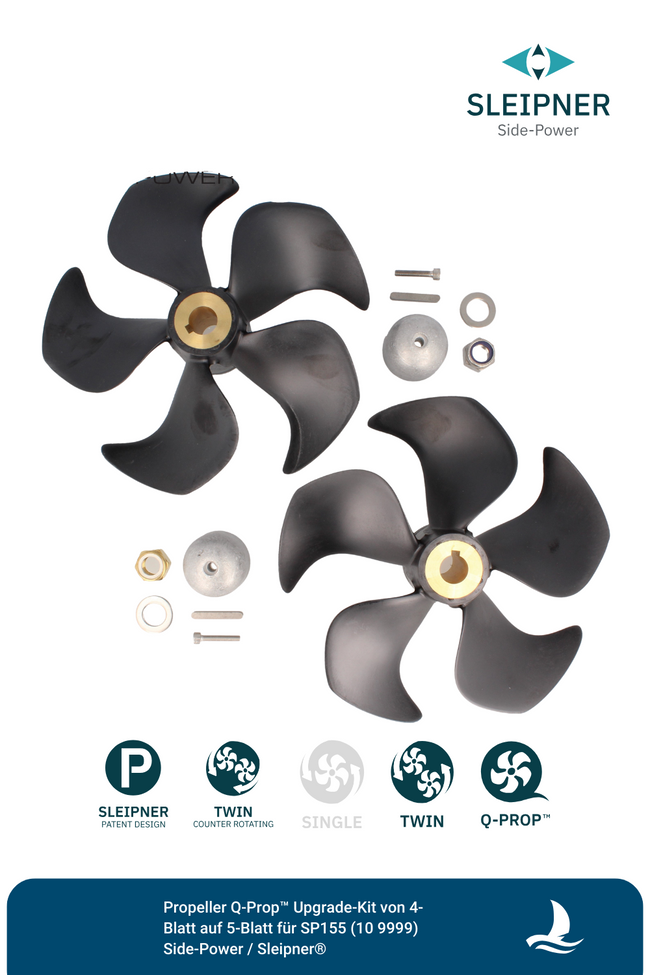 Propeller Q-Prop™ Upgrade-Kit von 4-Blatt auf 5-Blatt für SP155 (109999) Side-Power / Sleipner®