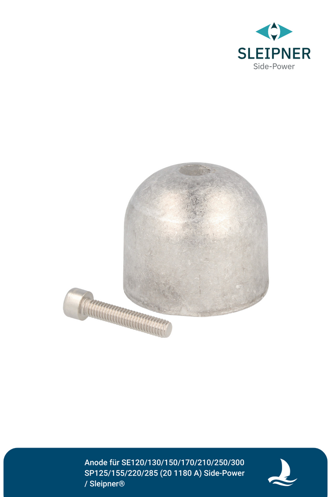 Anode Aluminium für Sleipner® SE120/SE130/SE150/SE170/SE210/SE250/SE300/SP125/SP155/SP220/SP285 (20 1180A)