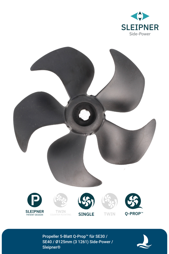 Sleipner® Propeller 5-Blatt Q-Prop™ für SE30 / SE40 / Ø125mm (3 1261)