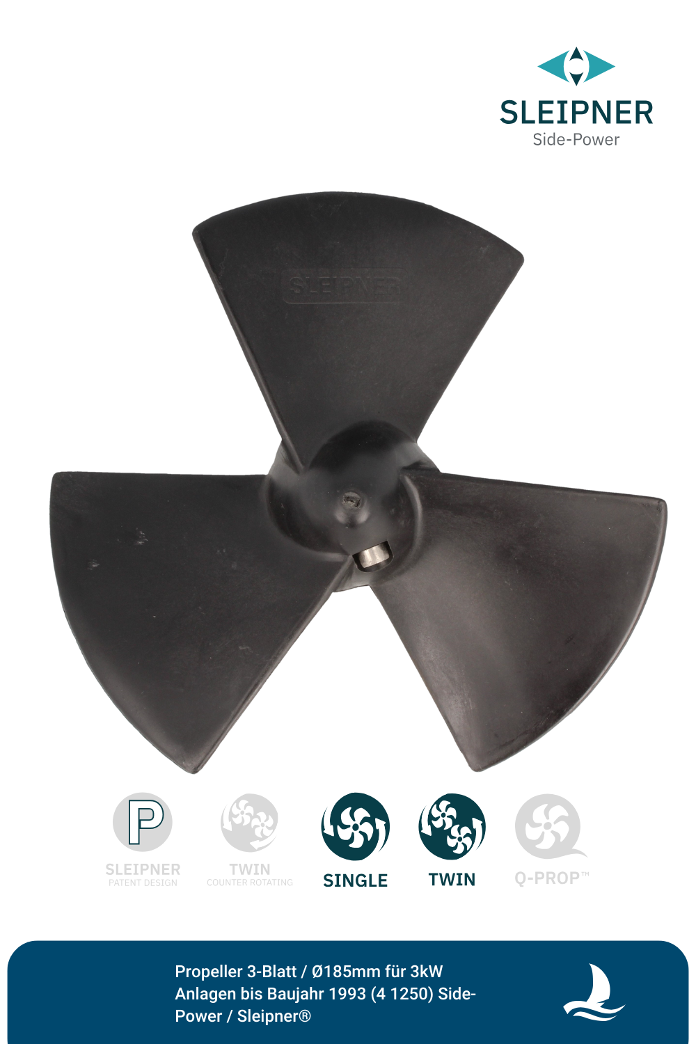 Propeller 3-Blatt / Ø185mm für 3kW Anlagen bis Baujahr 1993 (41250) Si ...