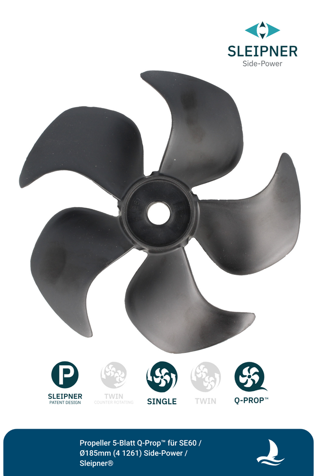 Propeller 5-Blatt Q-Prop™ für SE60 / Ø185mm (41261) Side-Power / Sleipner®