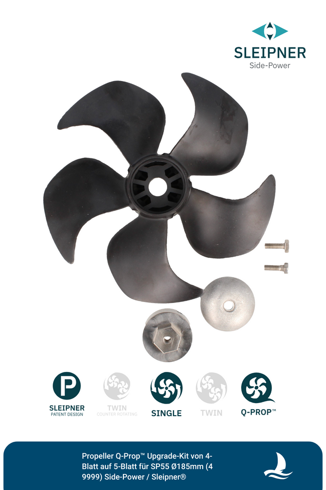 Propeller Q-Prop™ Upgrade-Kit von 4-Blatt auf 5-Blatt für SP55 Ø185mm (49999) Side-Power / Sleipner®