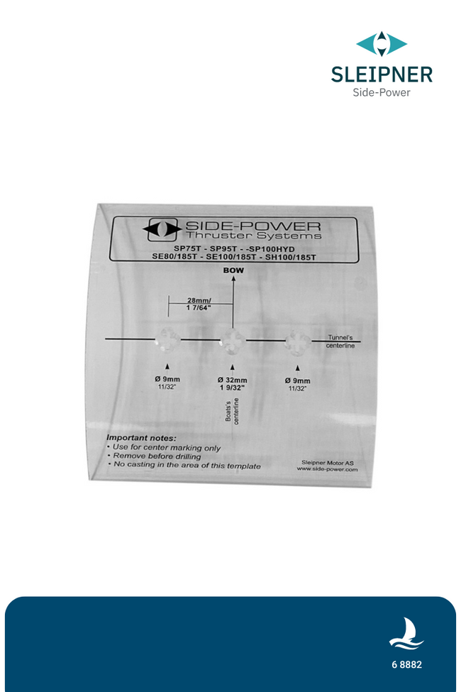 Bohrschablone Sleipner® für Tunnelrohr Ø300mm (6 8884)