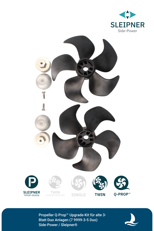 Propeller Q-Prop™ Upgrade-Kit für alte 3-Blatt Duo Anlagen (79999-3-5 Duo) Side-Power / Sleipner®