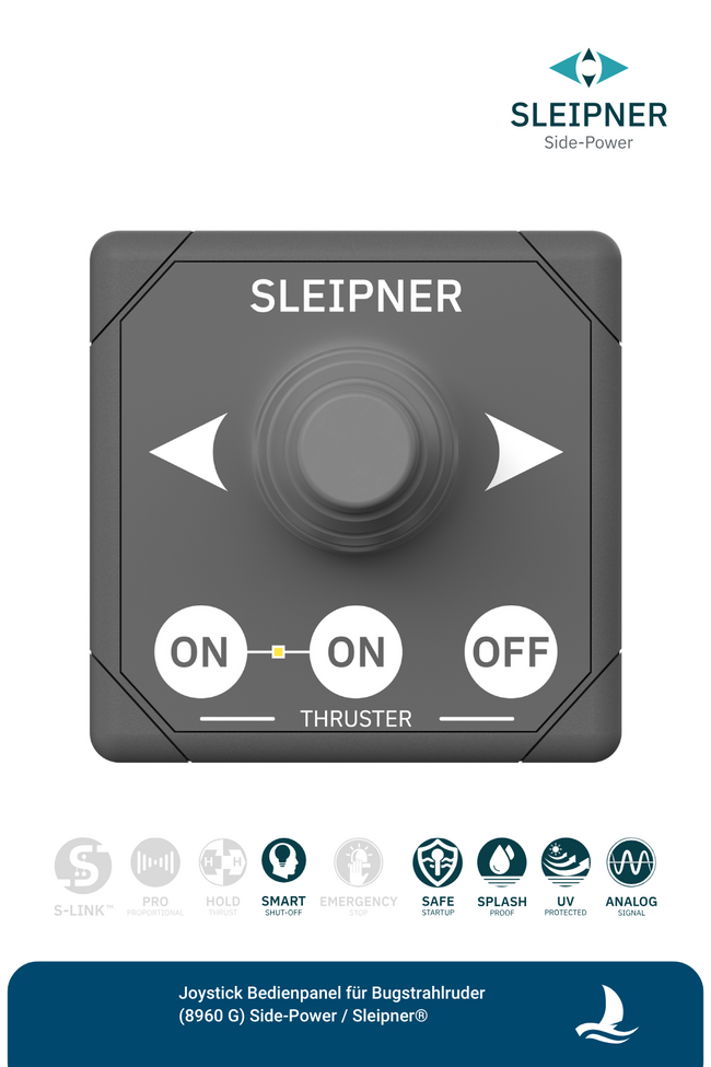 Joystick Bedienpanel grau für Bugstrahlruder (8960 G) Side-Power / Sleipner®