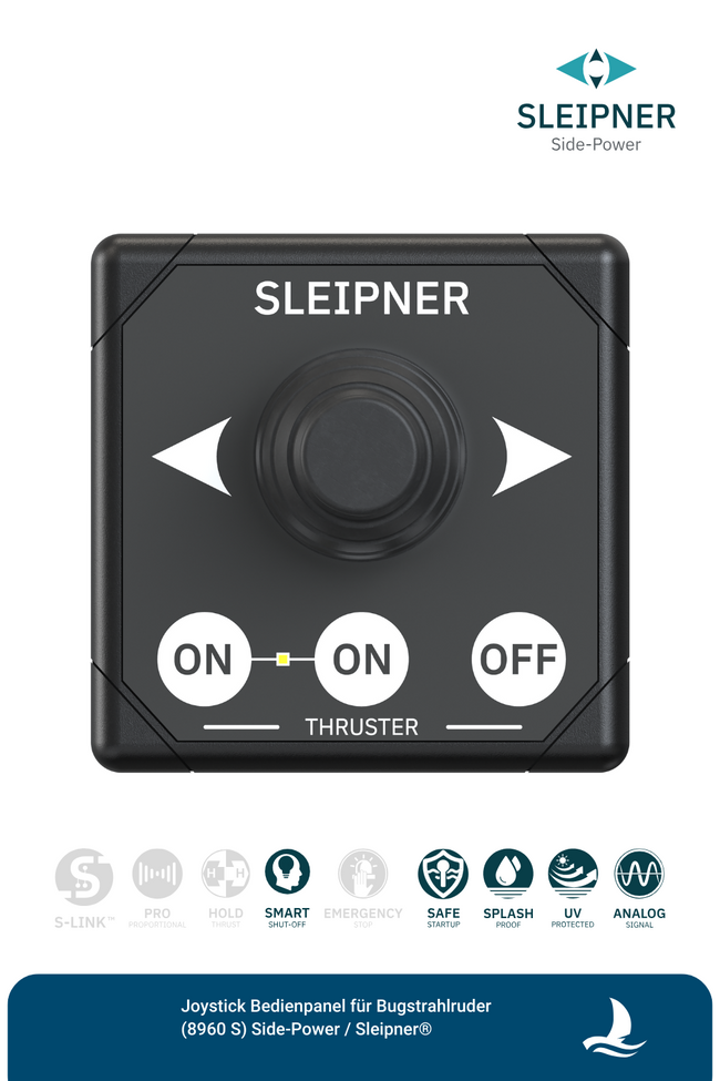 Joystick Bedienpanel für Sleipner® Bugstrahlruder, schwarz (8960 S)