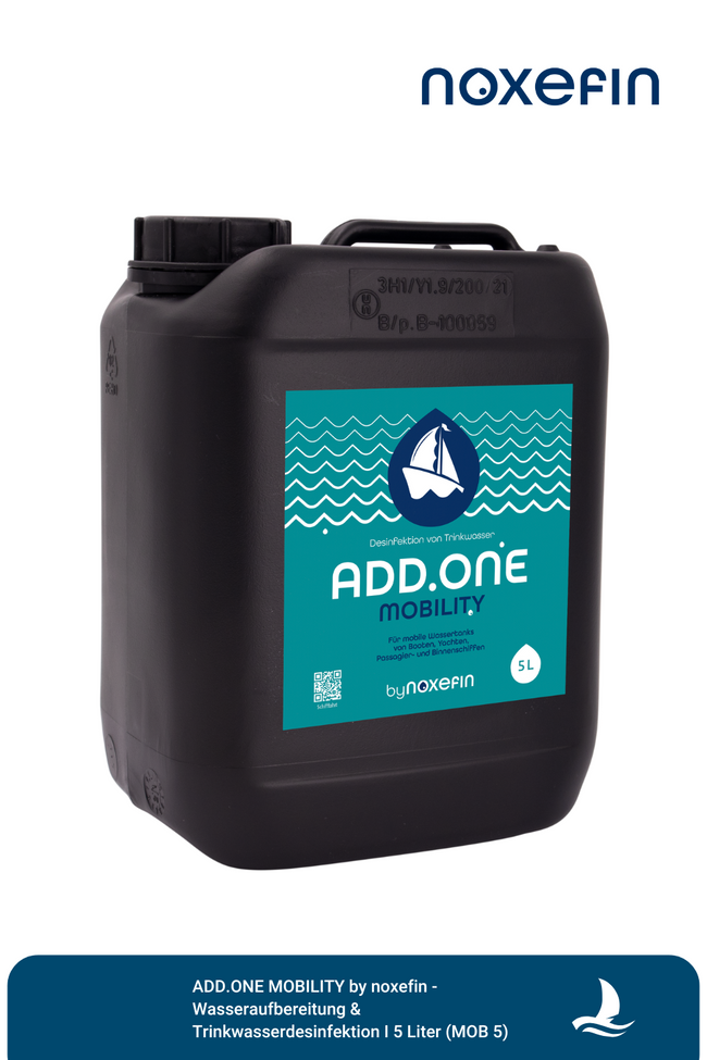 ADD.ONE MOBILITY by noxefin® - Wasseraufbereitung & Trinkwasserdesinfektion I 5 Liter