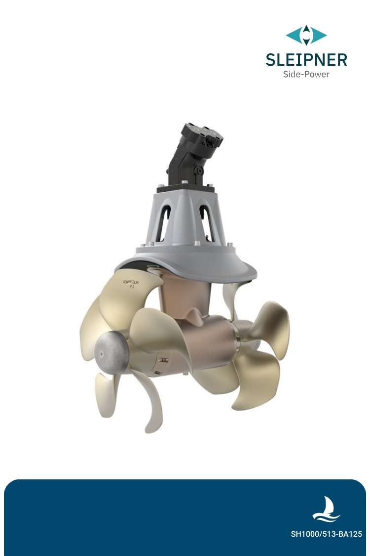 Thruster unit w/ piston type hyd. motor 125cm3, thrust > 1200 kg for ø513mm tunnel