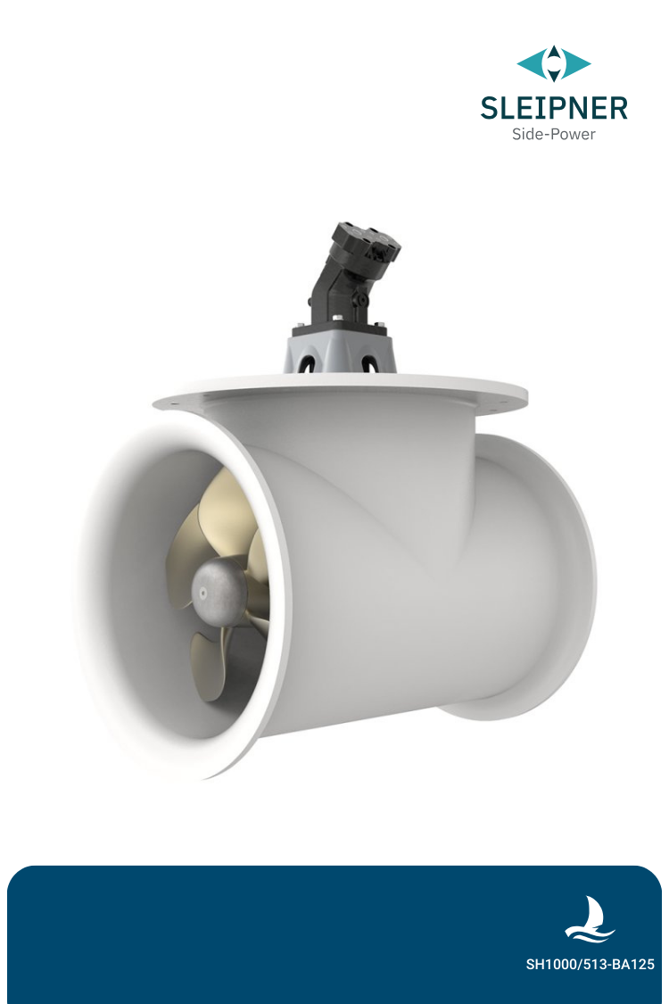 Thruster unit w/ piston type hyd. motor 125cm3, thrust > 1200 kg for ø513mm tunnel