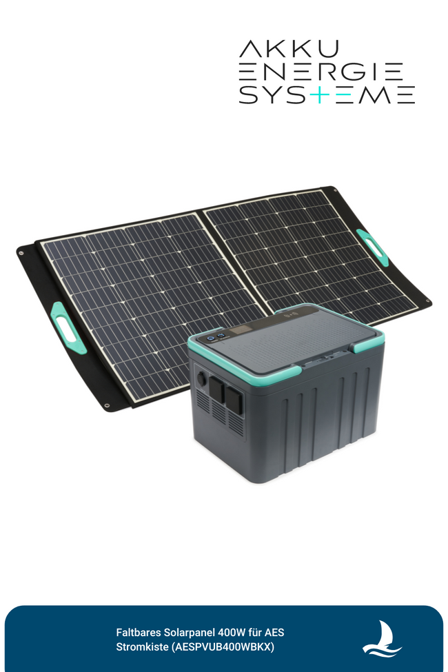 Faltbares Solarpanel 400W für AES Stromkiste
