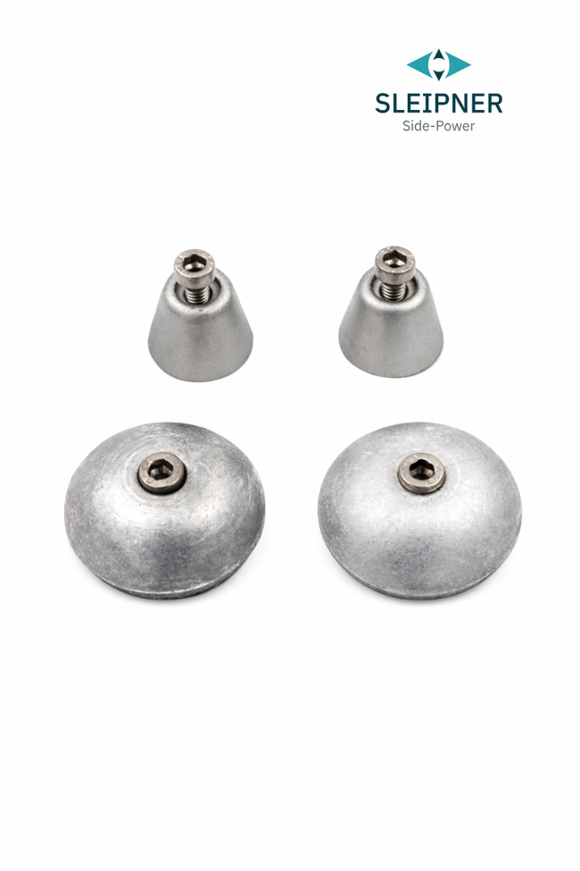 Anodenset Aluminium für Sleipner® SR80 / SR100 ausklappbar Motor 45° geneigt (AnodenSetSR80/100)