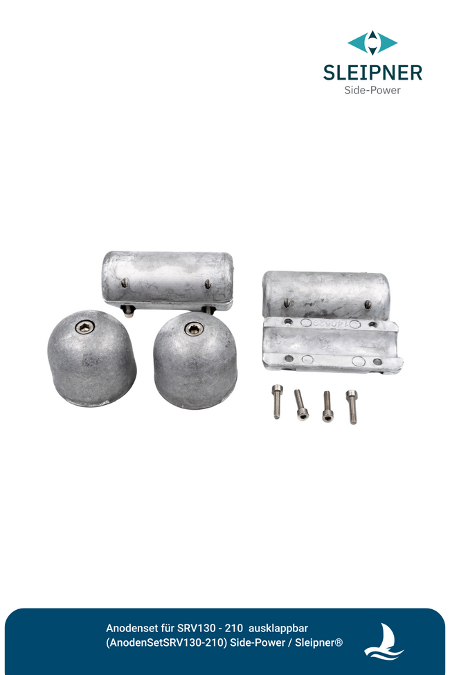 Anodenset Aluminium für Sleipner® SRV130 / SRV170 / SRV210 ausklappbar (AnodenSetSRV130-210)