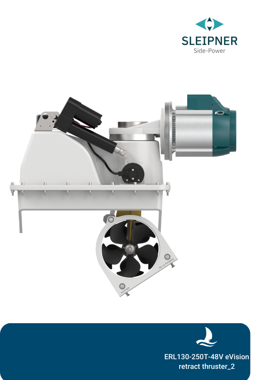 Sleipner® ERL100 eVision ausfahrbares Bug/Heckstrahlruder in 48V für Ø185mm Tunnel (ERL100/185T-48V)