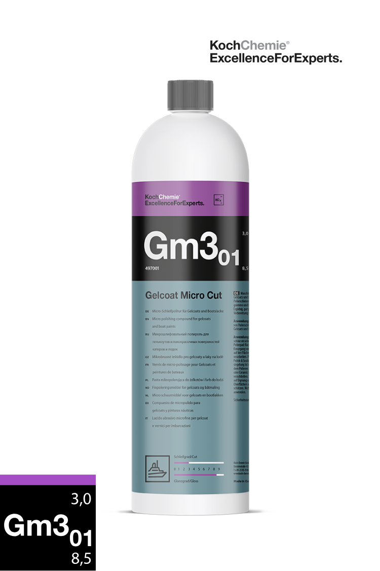 Koch Chemie® Gelcoat Micro Cut 1L I Micro-Schleifpolitur für Gelcoats und Bootslacke (497001)