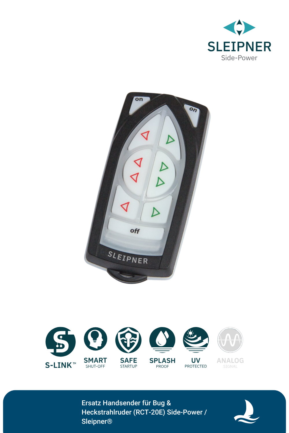 Ersatz-Handsender für Sleipner® Bug & Heckstrahlruder (RCT-20E)