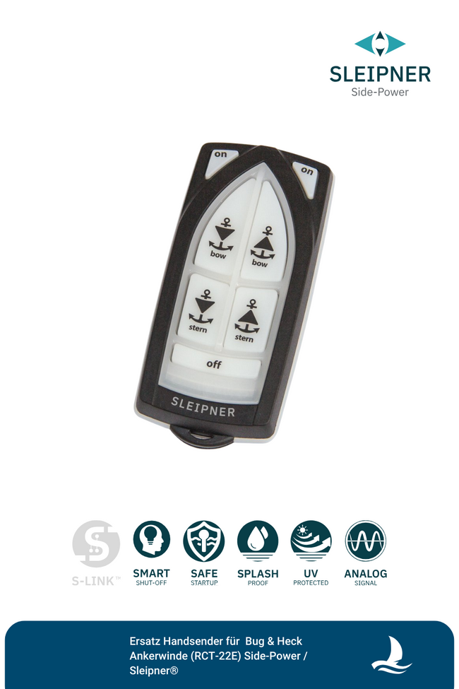 Ersatz-Handsender für Sleipner® Bug & Heck Ankerwinde (RCT-22E)