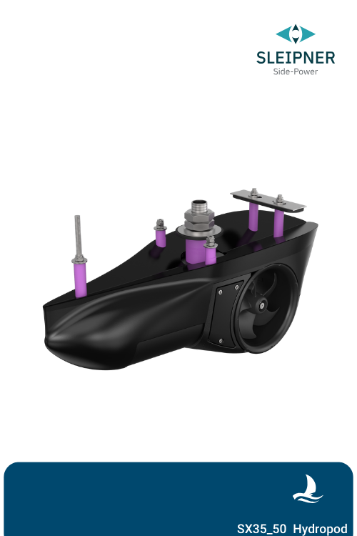 Sleipner® externes Bug/Heckstrahlruder SX50 PRO™ POD 12V I bis 50mm Rumpfstärke ((SXP50/140-12V-50POD2)