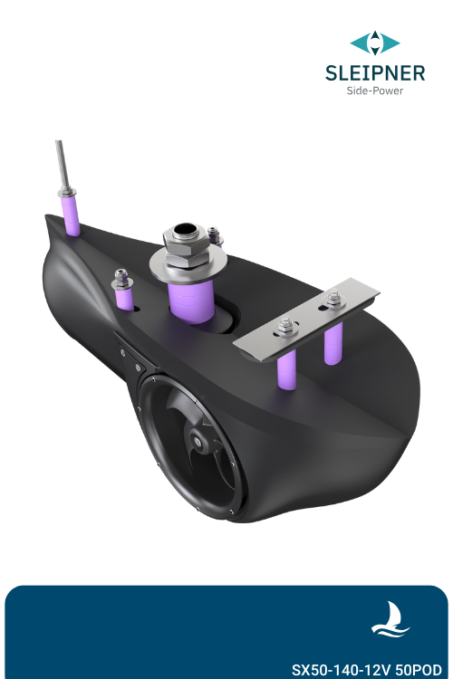 Sleipner® externes Bug/Heckstrahlruder SX50 POD in 12V I bis 50mm Rumpfstärke (SX50/140-12V-50POD-2)