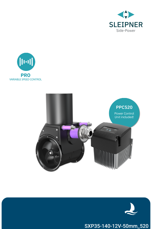 Sleipner® externes Heckstrahlruder SX50 PRO™ 12V I bis 50mm Rumpfstärke (SXP50/140-12V-50mm-2)