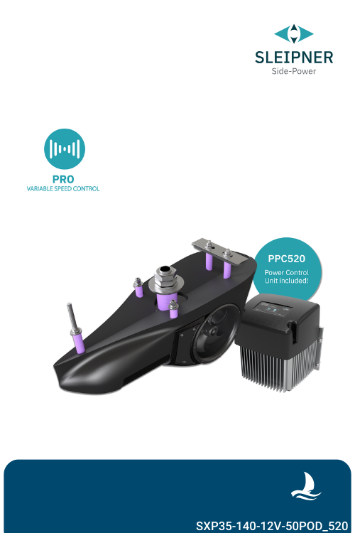 Sleipner® externes Bug/Heckstrahlruder SX35 PRO™ POD 12V I bis 50mm Rumpfstärke (SXP35/140-12V-50POD2)
