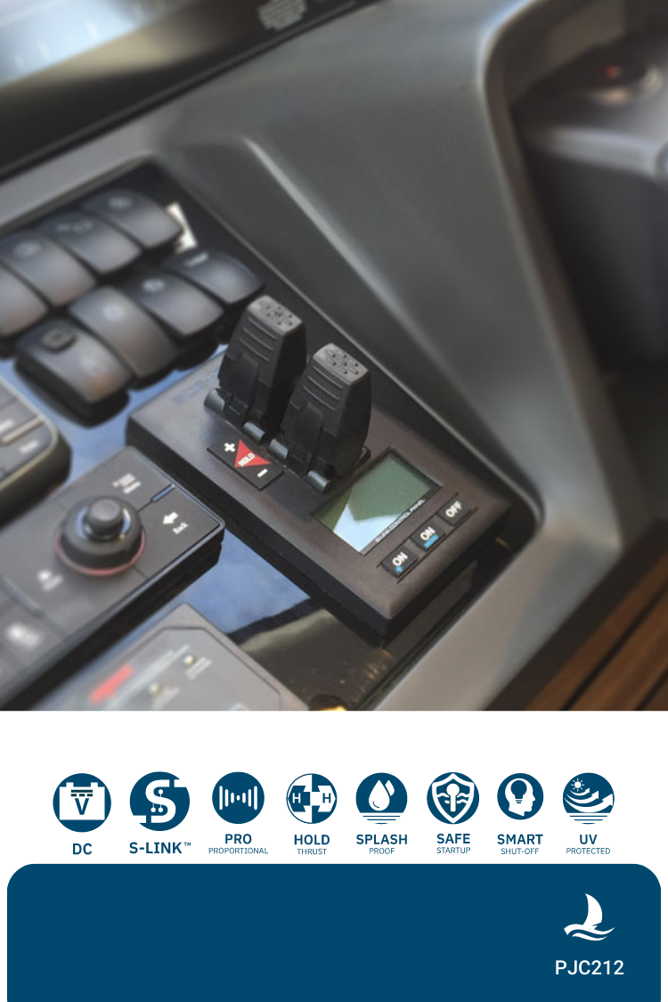 Dual-Joystick Panel für proportionale Drehzahlsteuerung von Side-Power® (Sleipner) mit Hold-Funktion & LCD-Anzeige, 12/24V (S-Link™-System) (PJC212)