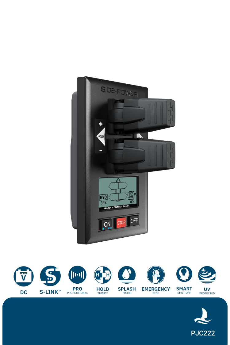 Dual joystick S-link control panel with Hold-function & LCD display, 12/24V